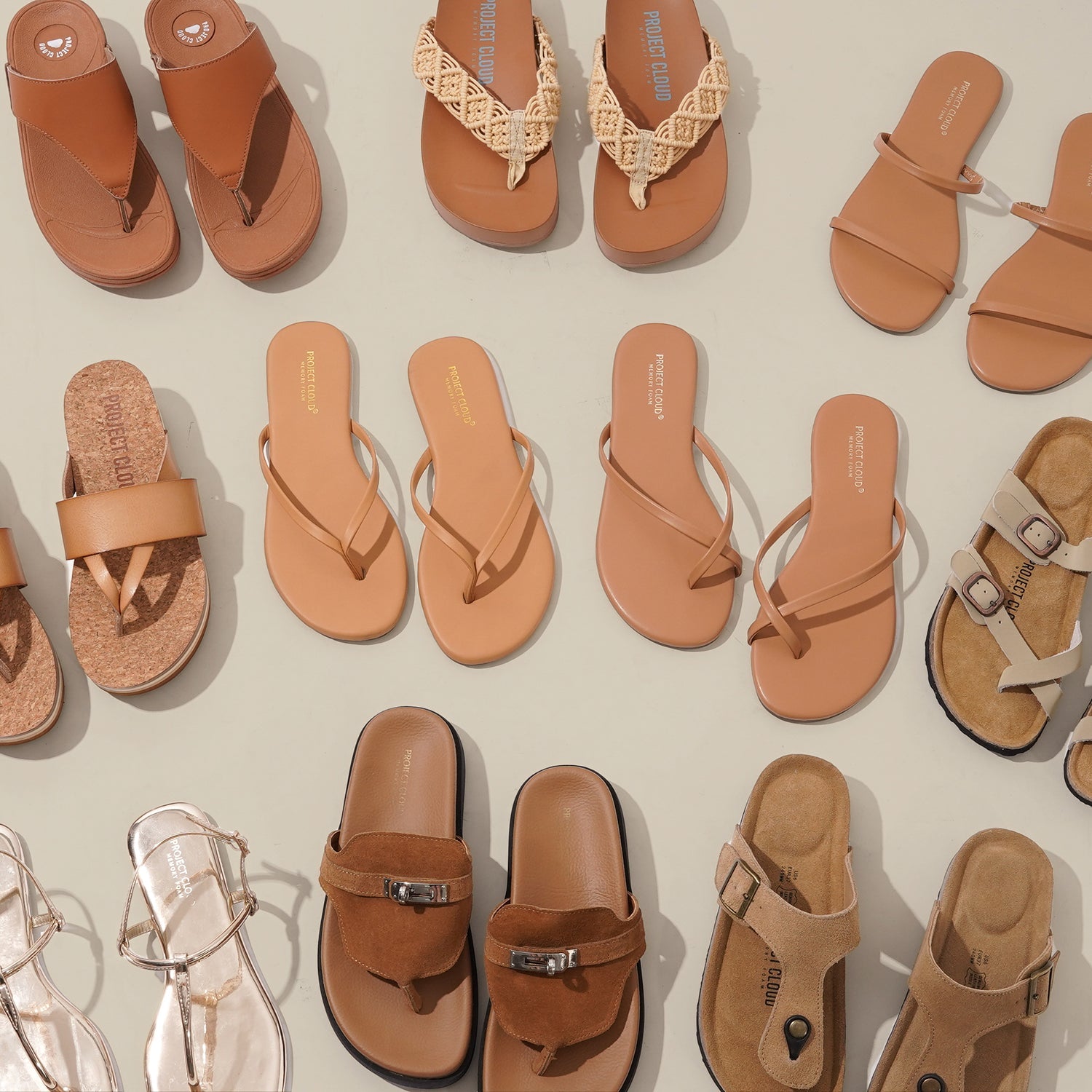 Memory Foam Flip Flops - Comfort Beach Sandals