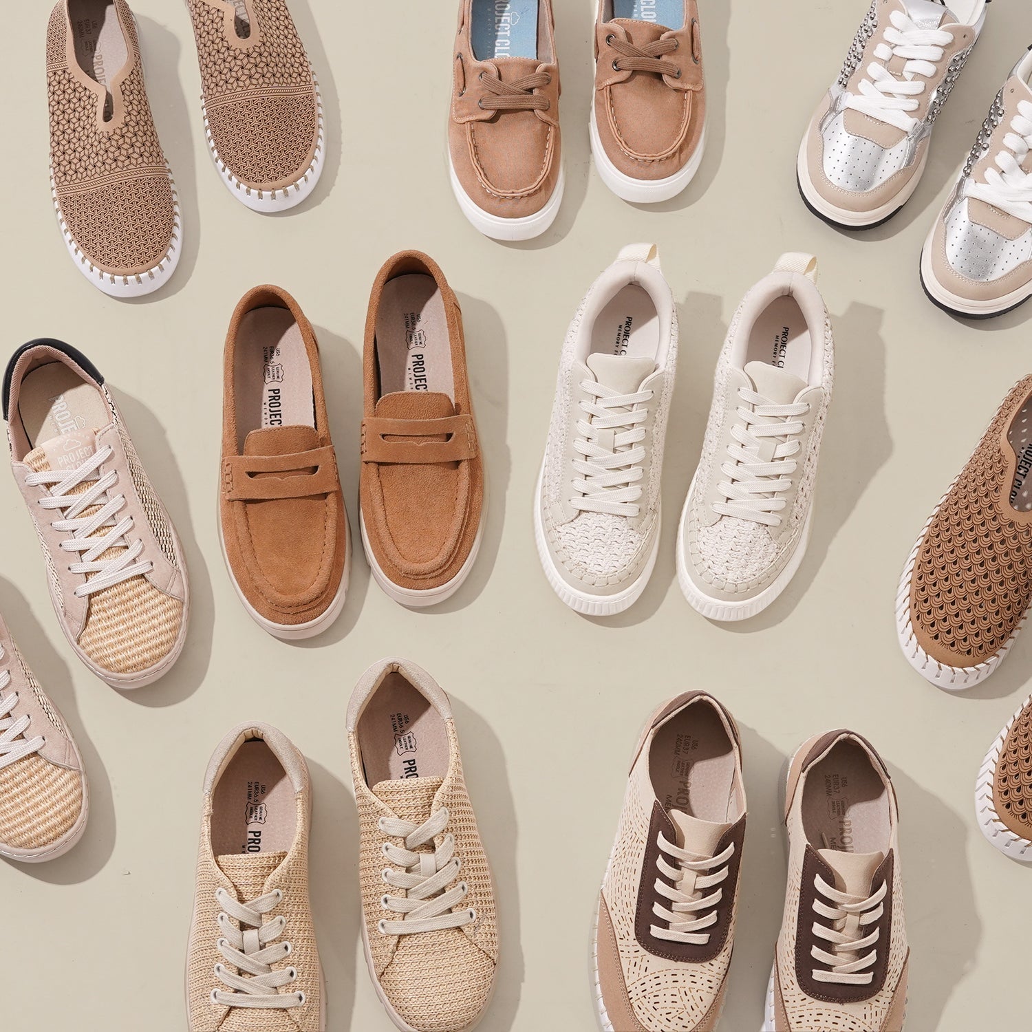 Project Cloud Suede Loafers – Stylish and Comfortable Slip-On Loafers with ProjectPlush™ Cushioning, Durable Sole, and a Classic Penny Loafer Design in Beige