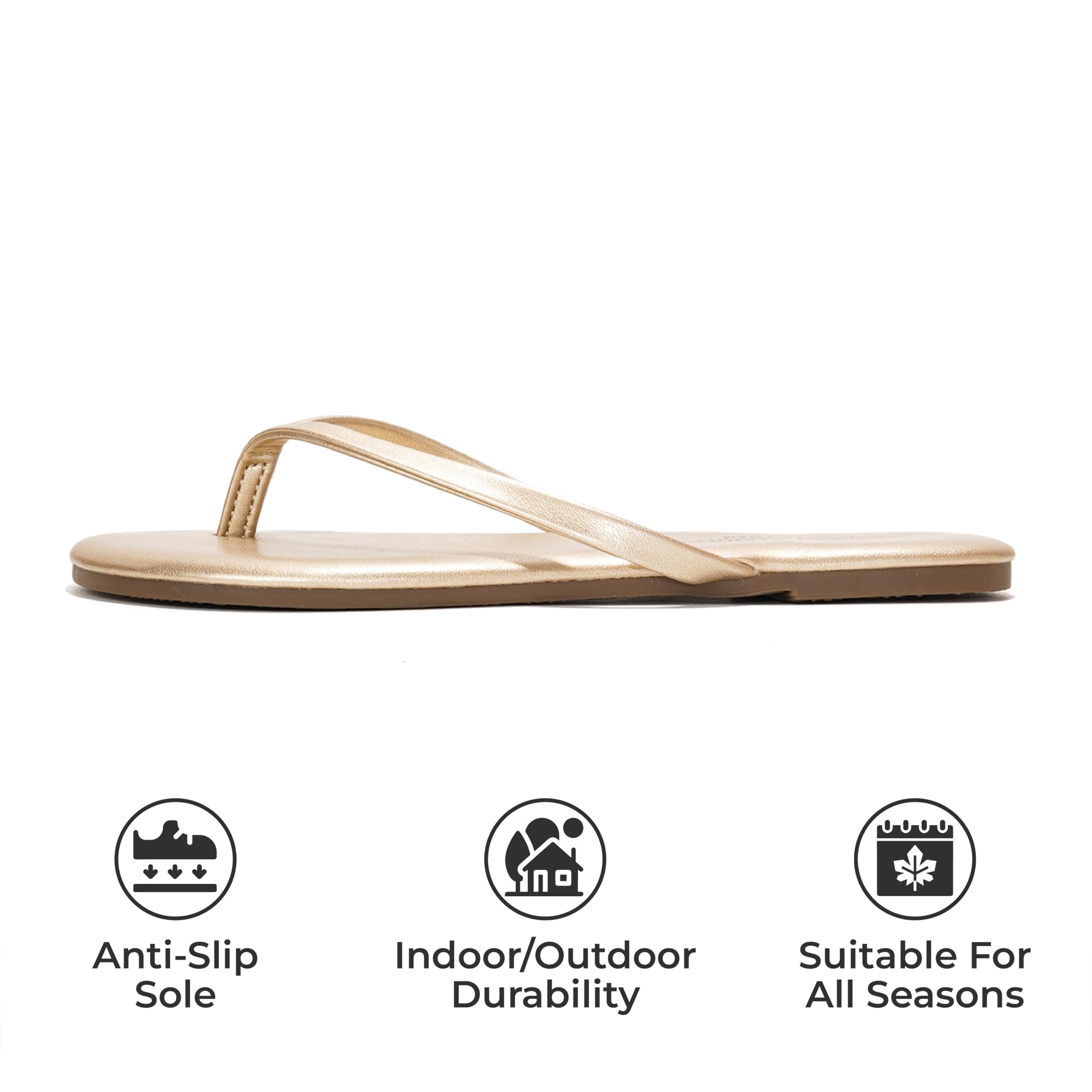 Gold vegan leather Project Cloud kids sandals: anti-slip, indoor/outdoor, all seasons.