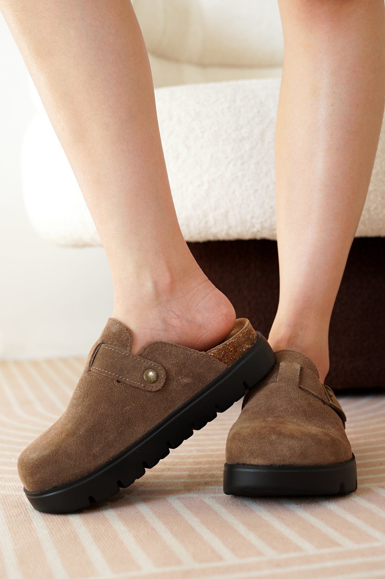 Project Cloud | "Benton Chunky" Women Clogs | Genuine Leather | Arch Support | ProjectPlush | Lightweight | Non-Slip