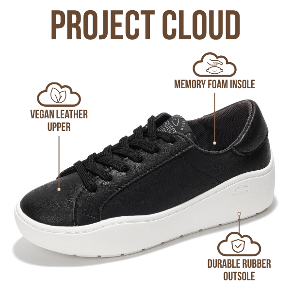 Project Cloud | "Bossy" Women Platform Sneakers | Lace-Up | ProjectPlush™ | Lightweight | Non-Slip