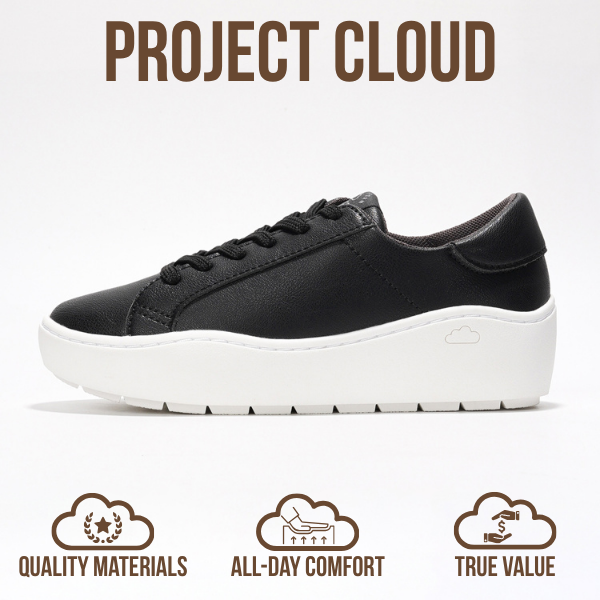 Project Cloud | "Bossy" Women Platform Sneakers | Lace-Up | ProjectPlush™ | Lightweight | Non-Slip