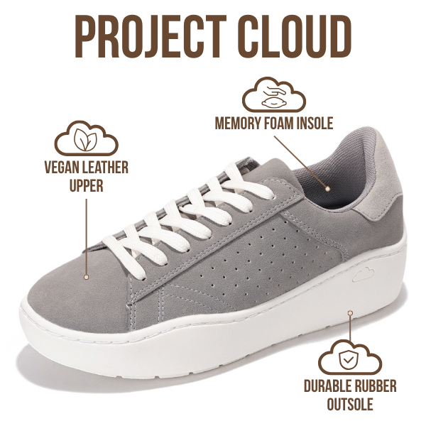 Project Cloud | "Bossy" Women Platform Sneakers | Lace-Up | ProjectPlush™ | Lightweight | Non-Slip