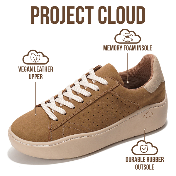 Project Cloud | "Bossy" Women Platform Sneakers | Lace-Up | ProjectPlush™ | Lightweight | Non-Slip