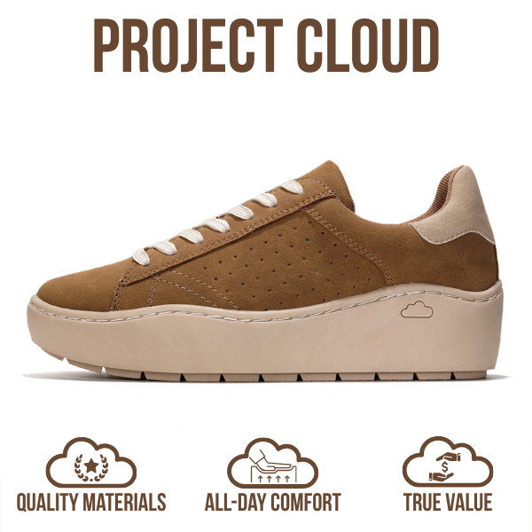 Project Cloud | "Bossy" Women Platform Sneakers | Lace-Up | ProjectPlush™ | Lightweight | Non-Slip