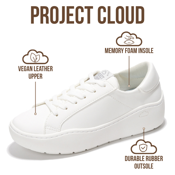 Project Cloud | "Bossy" Women Platform Sneakers | Lace-Up | ProjectPlush™ | Lightweight | Non-Slip