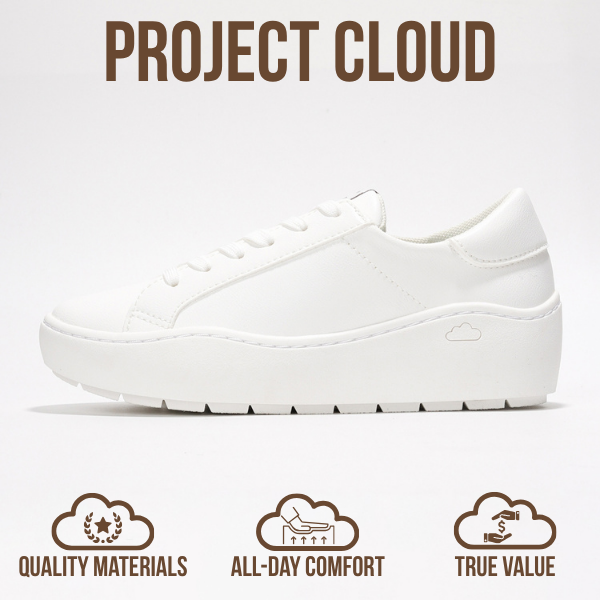 Project Cloud | "Bossy" Women Platform Sneakers | Lace-Up | ProjectPlush™ | Lightweight | Non-Slip