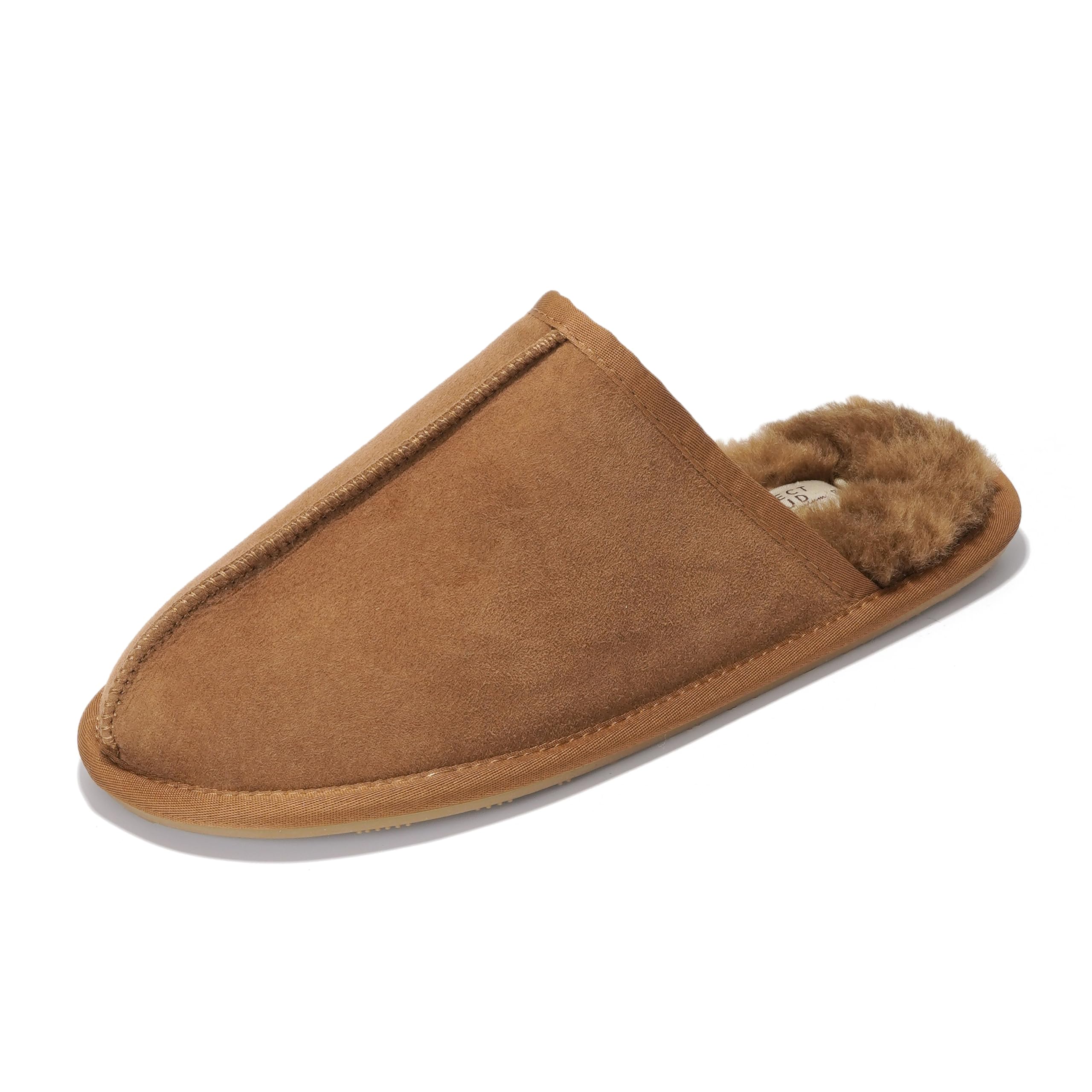 Project Cloud | "Colin" Mens House Slippers | Genuine Sheepskin Upper | Memory Foam | Lightweight | Non-Slip