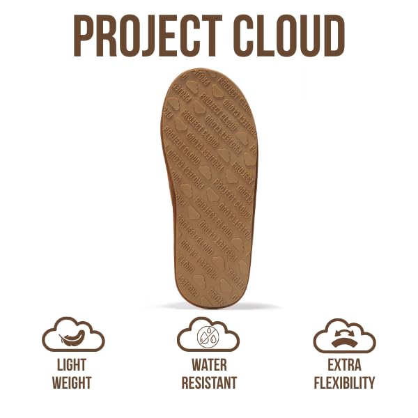 Project Cloud | "Colin" Mens House Slippers | Genuine Sheepskin Upper | Memory Foam | Lightweight | Non-Slip