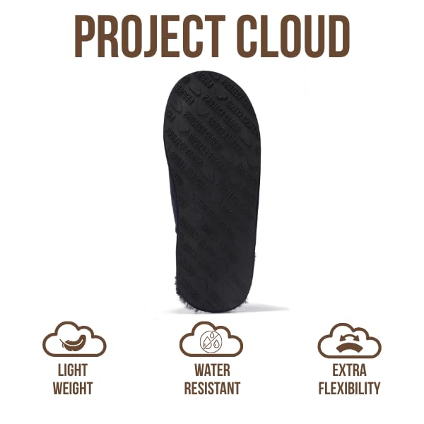 Project Cloud | "Colin" Mens House Slippers | Genuine Sheepskin Upper | Memory Foam | Lightweight | Non-Slip