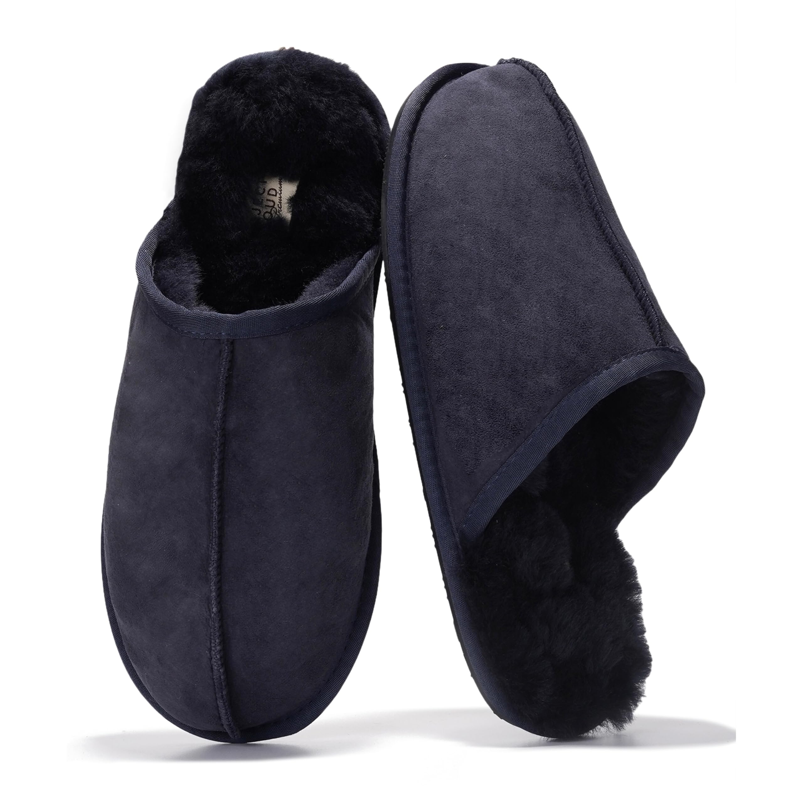 Project Cloud | "Colin" Mens House Slippers | Genuine Sheepskin Upper | Memory Foam | Lightweight | Non-Slip