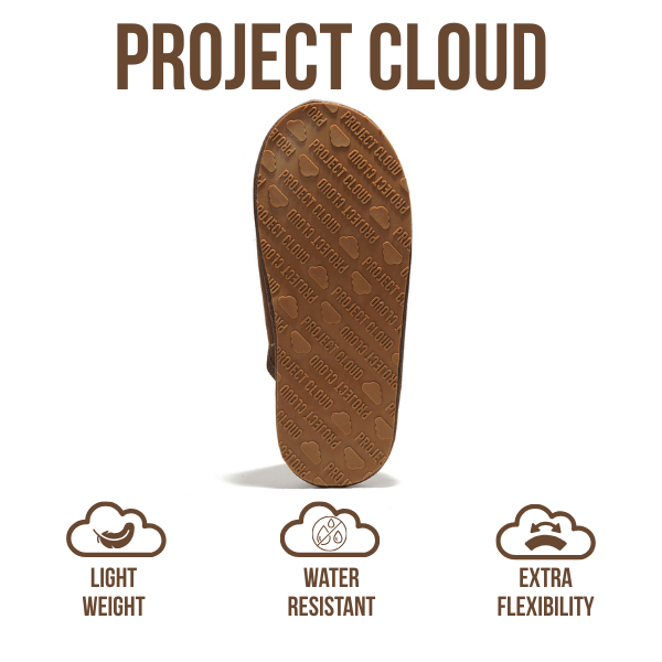 Project Cloud | "Colin" Mens House Slippers | Genuine Sheepskin Upper | Memory Foam | Lightweight | Non-Slip