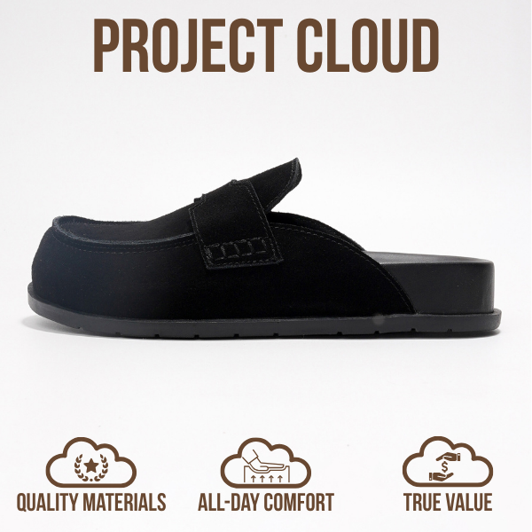 Project Cloud | "Foamy" Genuine Suede Womens Clogs | Memory Foam | Arch Support | Lightweight | Non-Slip