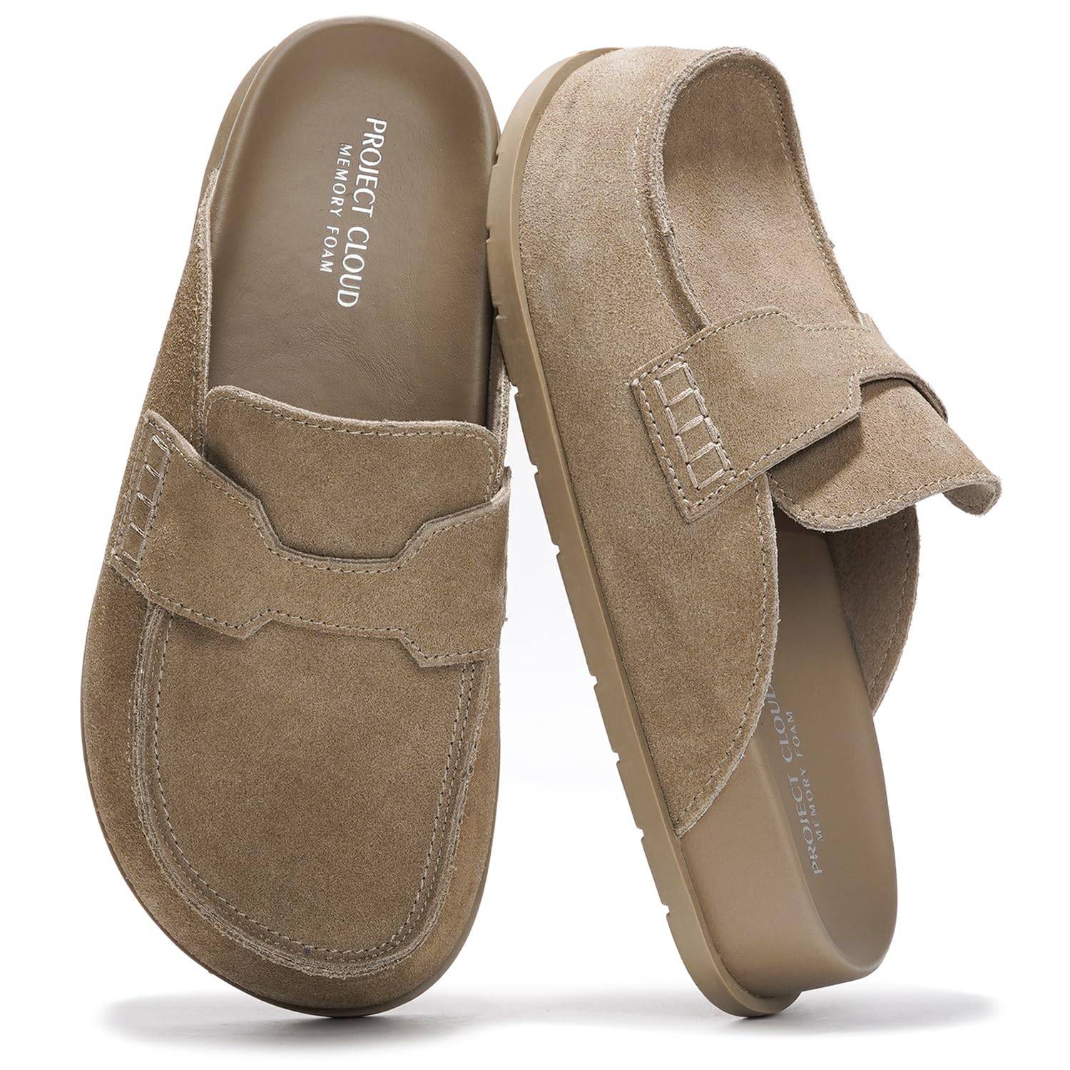 Project Cloud Foamy Clogs for Women in Foamy: Genuine suede upper, memory foam, arch support, and non-slip sole.