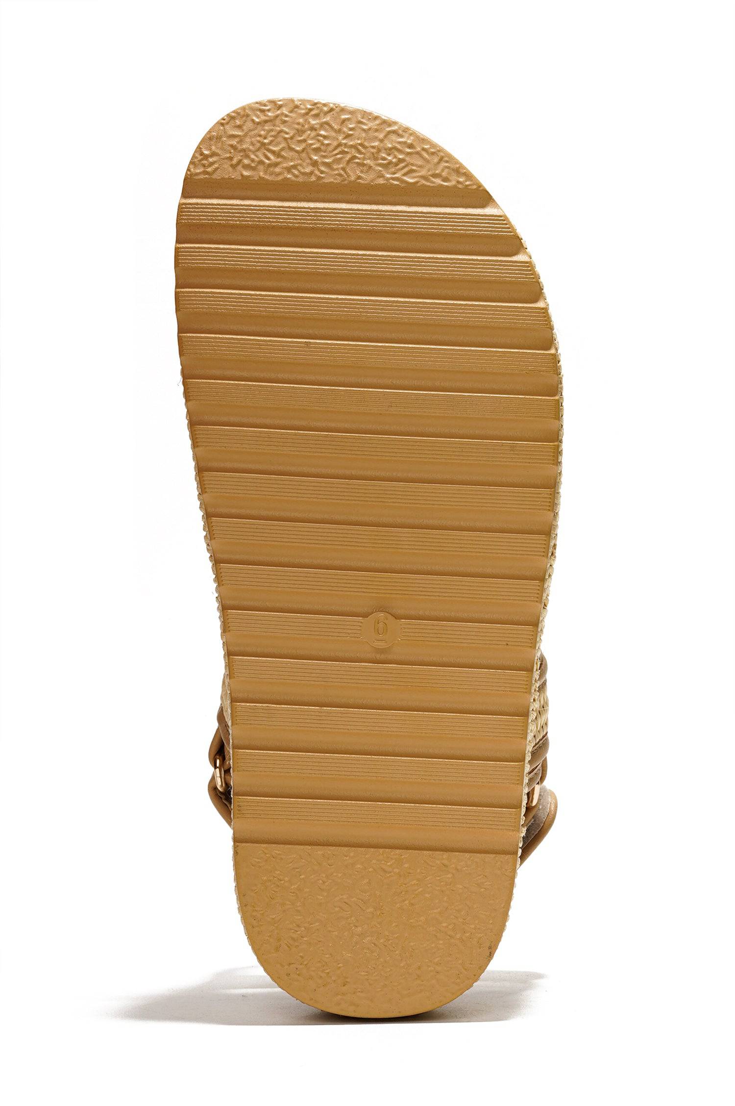 Project Cloud Ginevra sandal sole detail. Non-slip, durable design.