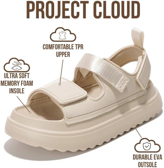 Project Cloud | "Goldie" Womens Sandals | ProjectPlush™ | Waterproof | Lightweight | Non-Slip