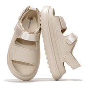 Project Cloud Goldie women's sandals in beige, featuring ProjectPlush memory foam, anti-slip sole, and adjustable straps