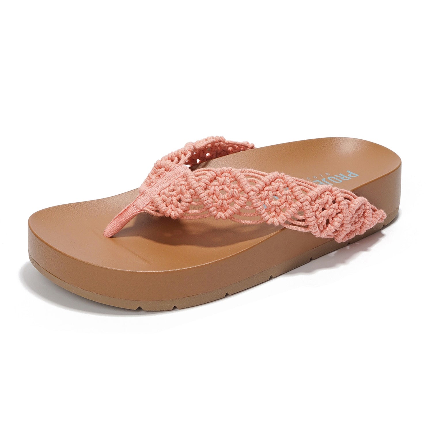 Project Cloud "Hammock" coral crochet sandals with memory foam. Lightweight, anti-slip, stylish and breathable.