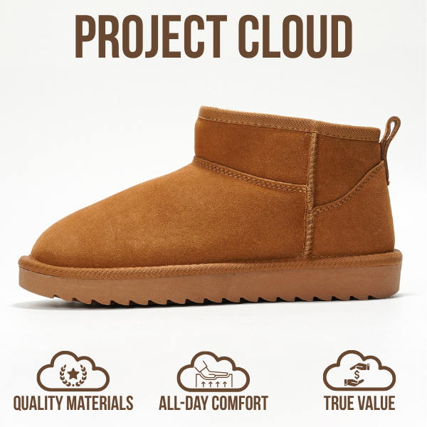 Project Cloud | "Hippy" Women Ankle Boots | 100% Genuine Suede | Water Resistant | ProjectPlush | Lightweight | Non-Slip