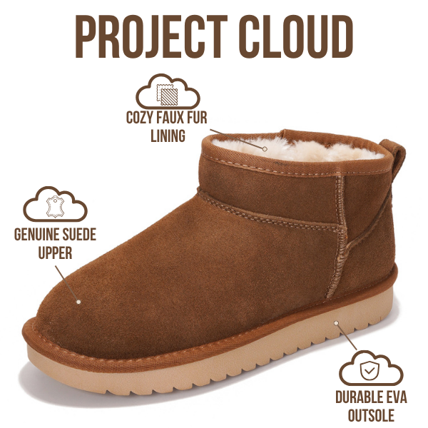 Project Cloud | "Hippy" Women Ankle Boots | 100% Genuine Suede | Water Resistant | ProjectPlush | Lightweight | Non-Slip