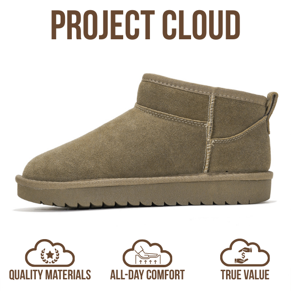 Project Cloud | "Hippy" Women Ankle Boots | 100% Genuine Suede | Water Resistant | ProjectPlush | Lightweight | Non-Slip