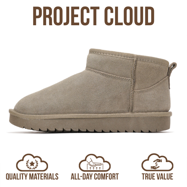 Project Cloud | "Hippy" Women Ankle Boots | 100% Genuine Suede | Water Resistant | ProjectPlush | Lightweight | Non-Slip