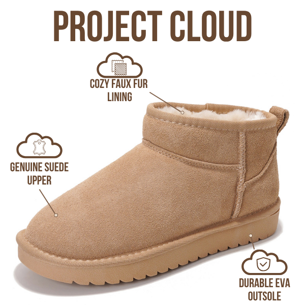 Project Cloud | "Hippy" Women Ankle Boots | 100% Genuine Suede | Water Resistant | ProjectPlush | Lightweight | Non-Slip