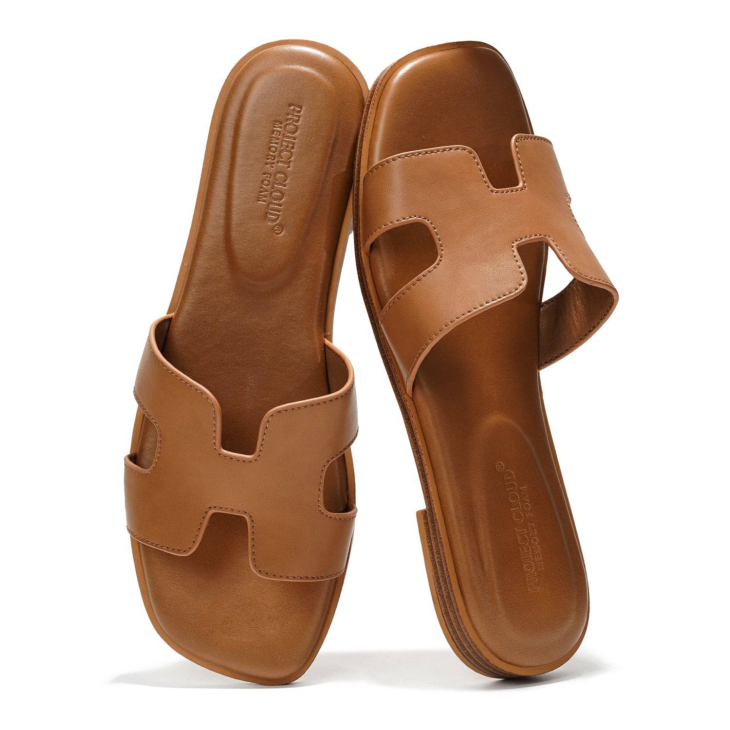 Project Cloud Women's | Genuine Leather Flat Summer Sandals