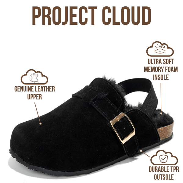 Project Cloud | "Jeanna" Mini Clogs for Kids | Genuine Leather | Memory Foam | Lightweight | Non-Slip
