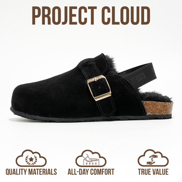 Project Cloud | "Jeanna" Mini Clogs for Kids | Genuine Leather | Memory Foam | Lightweight | Non-Slip