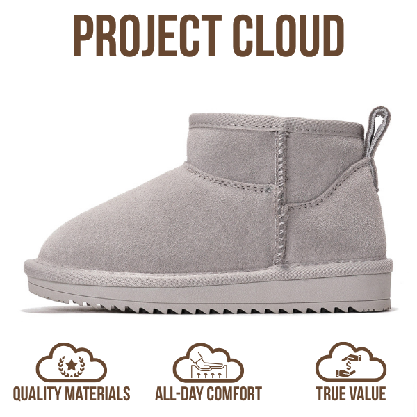 Project Cloud | "Julia" Ankle Boots for Girls | Genuine Leather | Memory Foam | Lightweight | Non-Slip