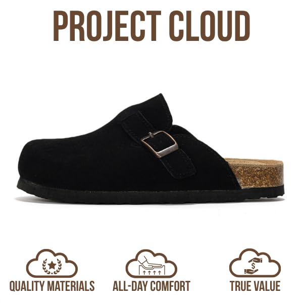 Project Cloud | "Little Benton" Clogs for kids | Genuine Leather | Memory Foam | Lightweight | Non-Slip