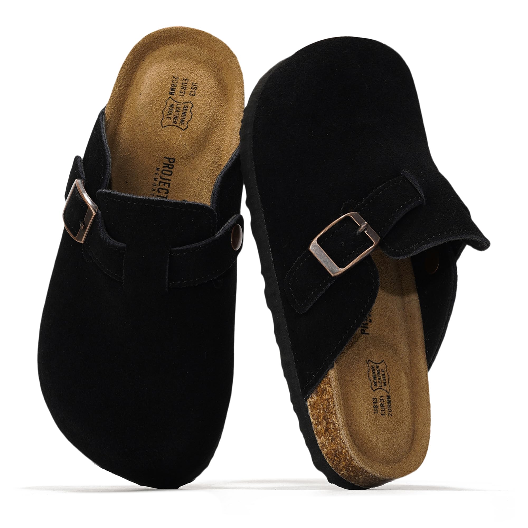 Project Cloud | "Little Benton" Clogs for kids | Genuine Leather | Memory Foam | Lightweight | Non-Slip
