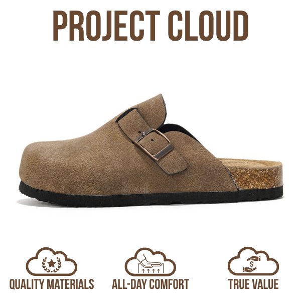 Project Cloud | "Little Benton" Clogs for kids | Genuine Leather | Memory Foam | Lightweight | Non-Slip