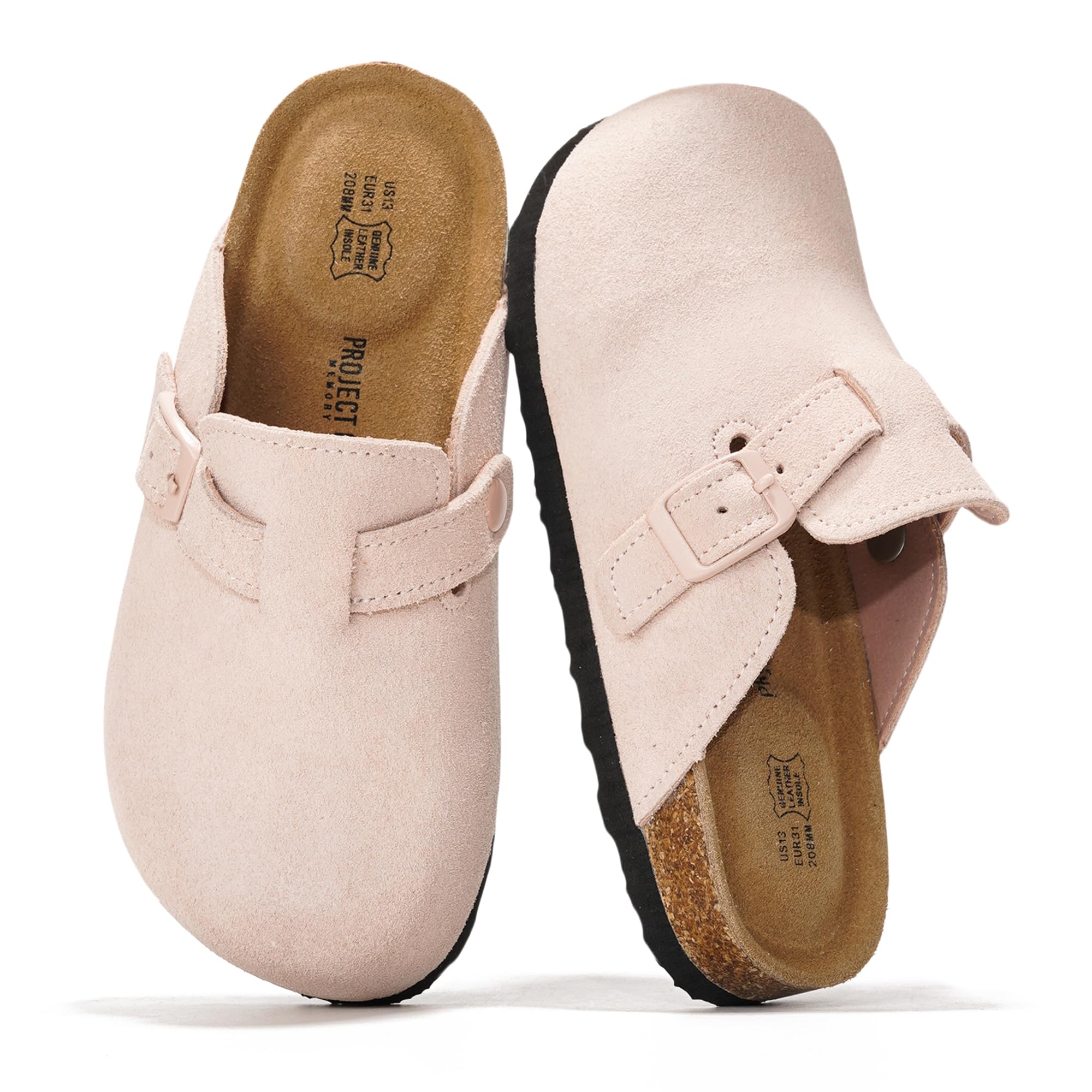 Project Cloud | "Little Benton" Clogs for kids | Genuine Leather | Memory Foam | Lightweight | Non-Slip