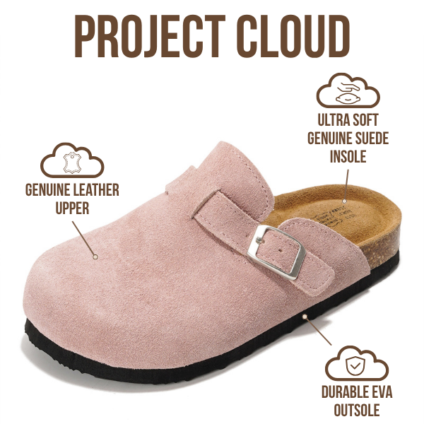 Project Cloud | "Little Benton" Clogs for kids | Genuine Leather | Memory Foam | Lightweight | Non-Slip