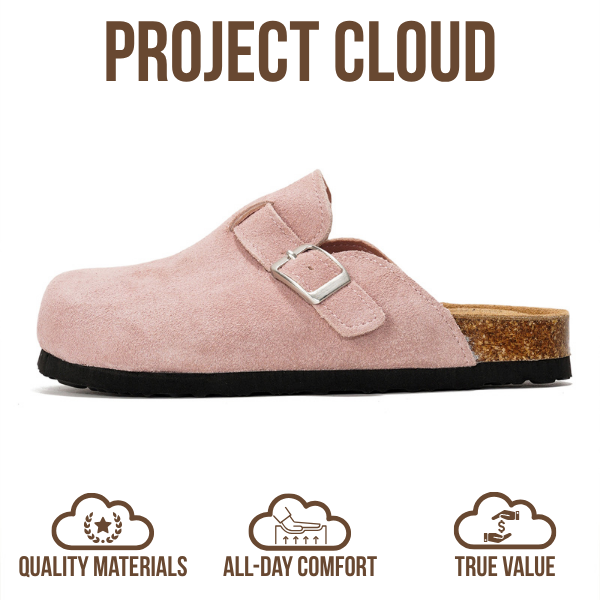 Project Cloud | "Little Benton" Clogs for kids | Genuine Leather | Memory Foam | Lightweight | Non-Slip