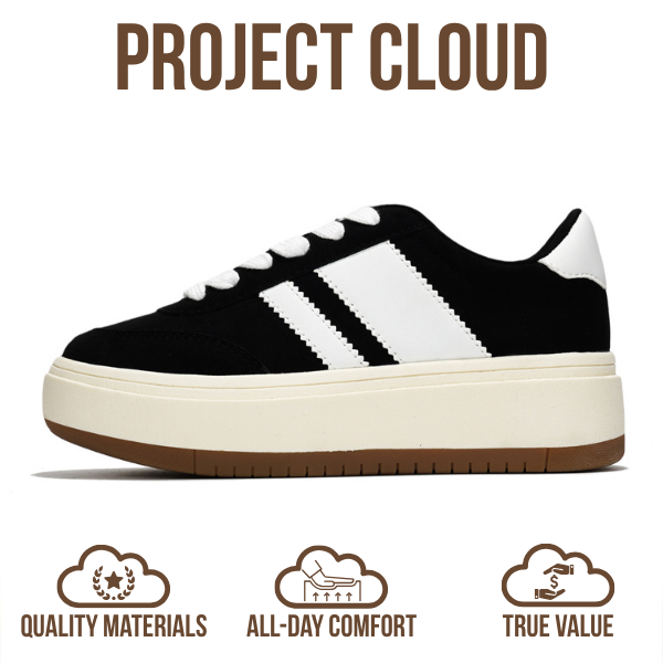 Project Cloud | "Little Nita" Platform Sneakers for Kids | Vegan Leather Upper | Memory Foam | Lightweight | Non-Slip