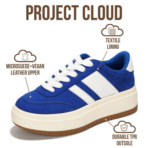 Project Cloud | "Little Nita" Platform Sneakers for Kids | Vegan Leather Upper | Memory Foam | Lightweight | Non-Slip