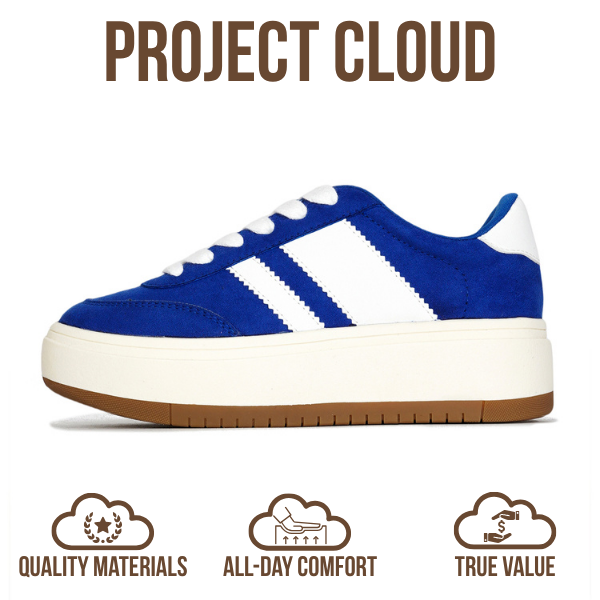 Project Cloud | "Little Nita" Platform Sneakers for Kids | Vegan Leather Upper | Memory Foam | Lightweight | Non-Slip