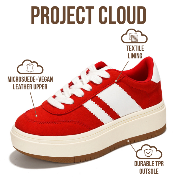 Project Cloud | "Little Nita" Platform Sneakers for Kids | Vegan Leather Upper | Memory Foam | Lightweight | Non-Slip