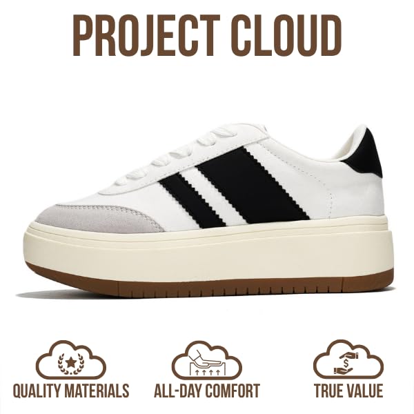 Project Cloud | "Little Nita" Platform Sneakers for Kids | Vegan Leather Upper | Memory Foam | Lightweight | Non-Slip