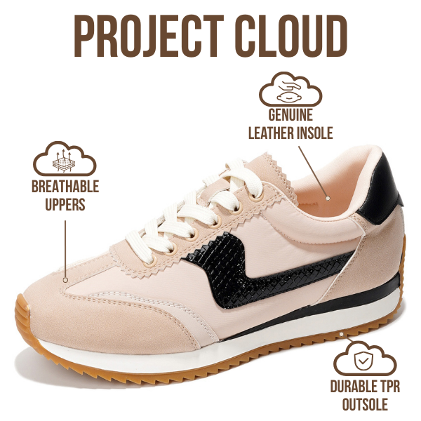 Project Cloud |"Madison" Fashion Sneakers for Women | ProjectPlush Memory Foam Technology | Anti-Slip