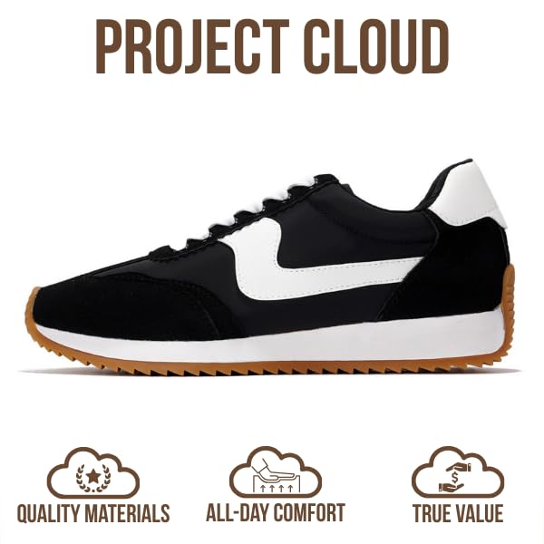 Project Cloud |"Madison" Fashion Sneakers for Women | ProjectPlush Memory Foam Technology | Anti-Slip