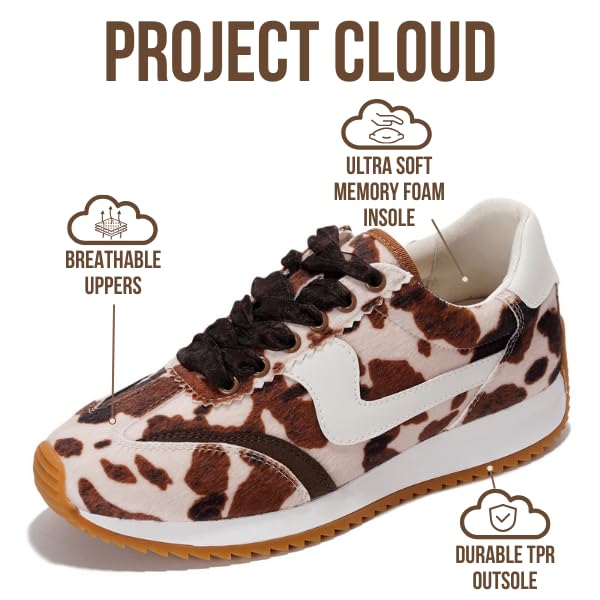 Project Cloud |"Madison" Fashion Sneakers for Women | ProjectPlush Memory Foam Technology | Anti-Slip