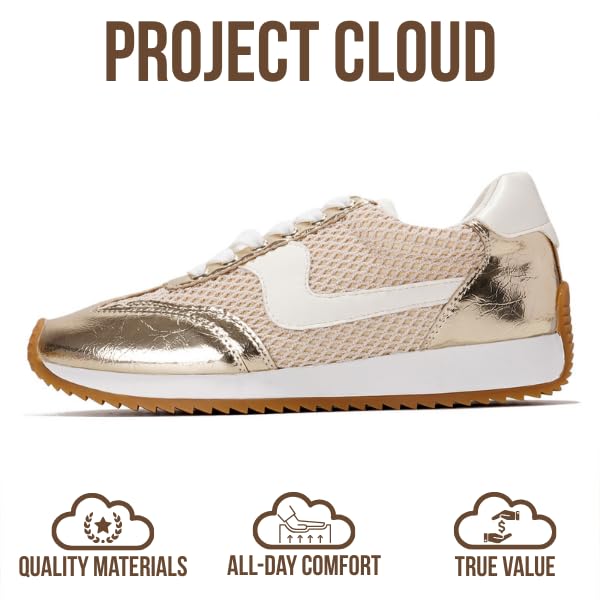 Project Cloud |"Madison" Fashion Sneakers for Women | ProjectPlush Memory Foam Technology | Anti-Slip