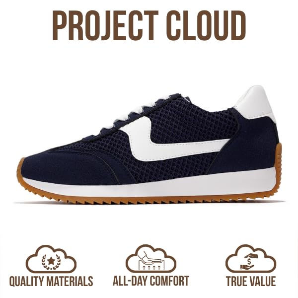 Project Cloud |"Madison" Fashion Sneakers for Women | ProjectPlush Memory Foam Technology | Anti-Slip