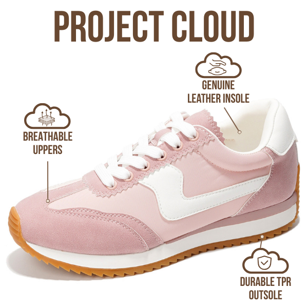 Project Cloud |"Madison" Fashion Sneakers for Women | ProjectPlush Memory Foam Technology | Anti-Slip