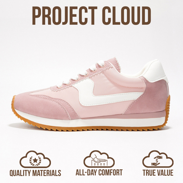 Project Cloud |"Madison" Fashion Sneakers for Women | ProjectPlush Memory Foam Technology | Anti-Slip