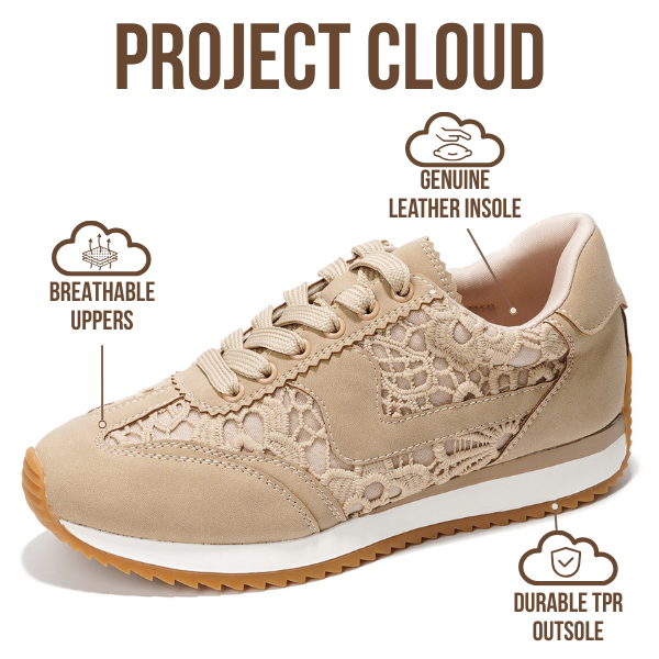 Project Cloud |"Madison" Fashion Sneakers for Women | ProjectPlush Memory Foam Technology | Anti-Slip